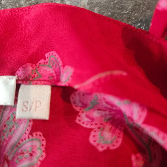 Cerrie Floral Slip Dress Pink Boho Y2K Sundress Spaghetti Strap S - Picture 4 of 7